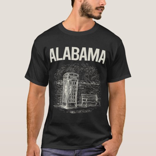 アラバマ州のヴィンテージ電話ボックス Tシャツ (正面)