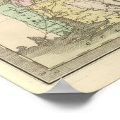 アラバマ州の地図2 ポスター (角)