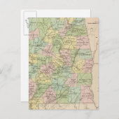 アラバマ州の地図2 ポストカード (正面/裏面)