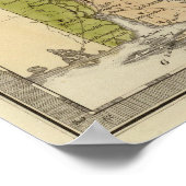 アラバマ州の地図 ポスター (角)