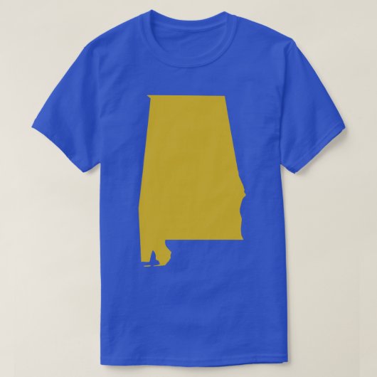 アラバマ州の地図Tシャツ Tシャツ (デザイン正面)