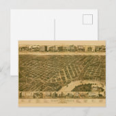 アラバマ州の州都モンゴメリーの地図（1887年） ポストカード (正面/裏面)