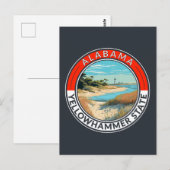 アラバマ州の旅アートバッジ ポストカード (正面/裏面)