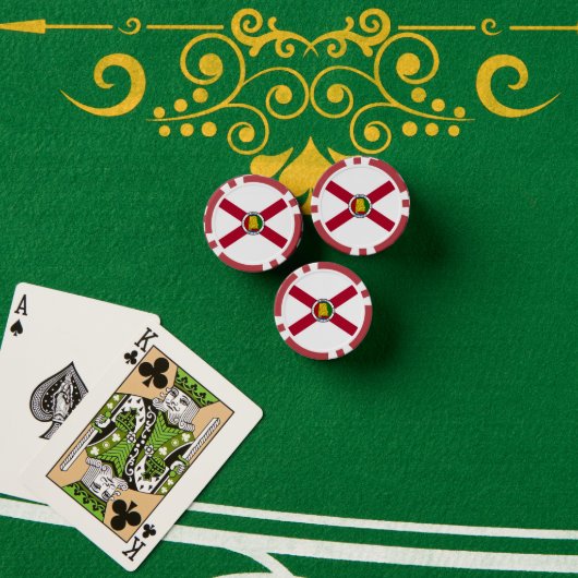 アラバマ州の旗とシール、アラバマ州の旗 ポーカーチップ (ポーカーテーブル (スタック))