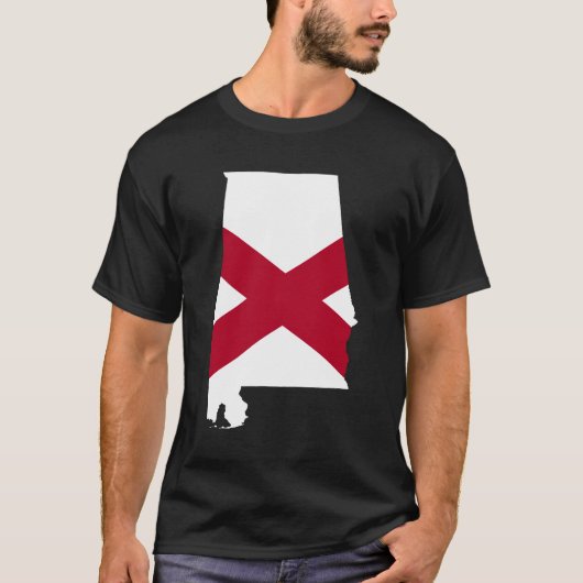 アラバマ州の旗の色 Tシャツ (正面)