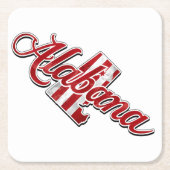 アラバマ州の概要 スクエアペーパーコースター (正面)