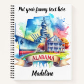 アラバマ州の豊かな歴史と美しいを探求する ノートブック (正面)