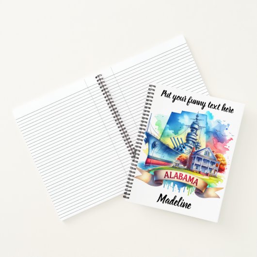 アラバマ州の豊かな歴史と美しいを探求する ノートブック (内部)