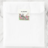 アラバマ州の鳥花 スクエアシール (バッグ)