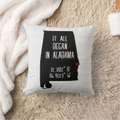 アラバマ州のGPS座標 クッション (ブランケット)