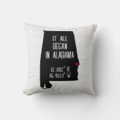アラバマ州のGPS座標 クッション (正面)