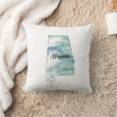 アラバマ州イラストレーション概要石 クッション (ブランケット)