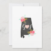 アラバマ州ウォーターカラーフローラ結婚式招待状 招待状 (裏面)