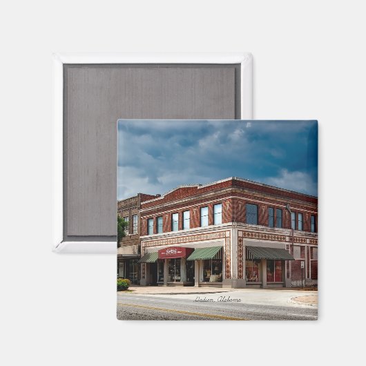 アラバマ州ガッセンの街並み写真 マグネット (正面/裏面)