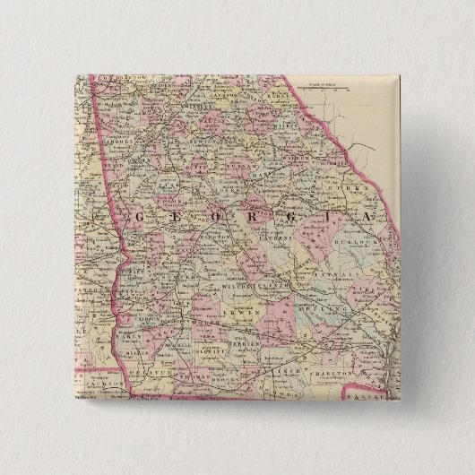 アラバマ州ジョージア 缶バッジ (正面)