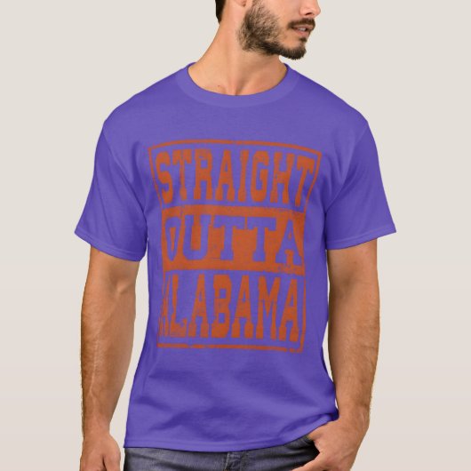 アラバマ州ストレート アラバマ州出身のヴィンテージガール Tシャツ (正面)