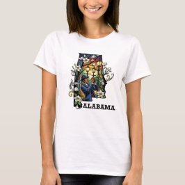 アラバマ州タトゥースタイル - ジャズとマグノリア Tシャツ