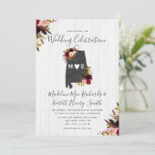 アラバマ州デスティネーションウェディング招待状 招待状 (スタンド正面)