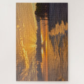 アラバマ州ドーフィン島のサンセットサンビーム ジグソーパズル (縦)