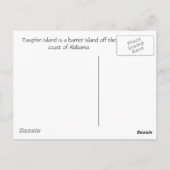 アラバマ州ドーフィン島はがき ポストカード (裏面)
