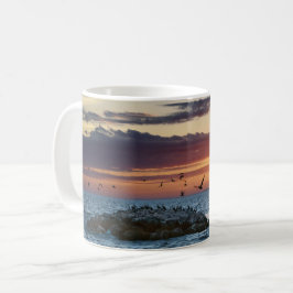 アラバマ州ドーフィン島ペリカンロックサンセット コーヒーマグカップ