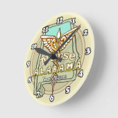 アラバマ州ナースケデュース ラウンド壁時計 (傾斜)