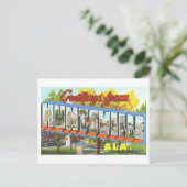 アラバマ州ハンツビルからのヴィンテージの挨拶 ポストカード (スタンド正面)