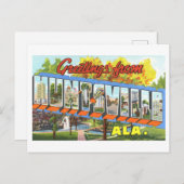 アラバマ州ハンツビルからのヴィンテージの挨拶 ポストカード (正面/裏面)