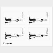 アラバマ州ハンツビルSaturn V Rocket 長方形シール (シート)