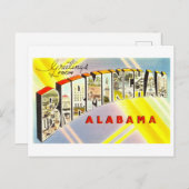 アラバマ州バーミンガムからのヴィンテージの挨拶 ポストカード (正面/裏面)