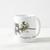 アラバマ州パーソナライズされたユアホームシティ素朴 コーヒーマグカップ (正面右)