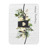 アラバマ州パーソナライズされたユアホームシティ素朴 マグネット (縦)