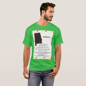 アラバマ州ファクト Tシャツ (正面フル)