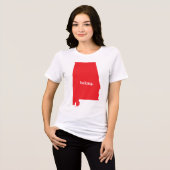 アラバマ州マップ属 トライブレンドＴシャツ (正面全面)