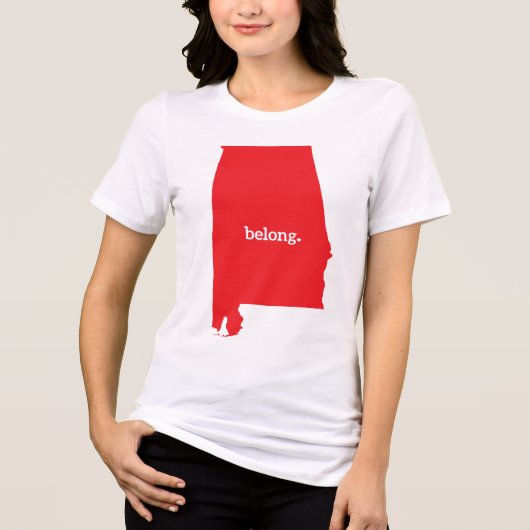 アラバマ州マップ属 トライブレンドＴシャツ (正面)
