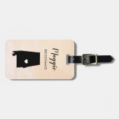 アラバマ州マップ 荷物タグ ウェディングパーティー歓迎 ラゲッジタグ (正面横)