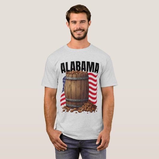 アラバマ州メンズTシャツ Tシャツ (正面フル)