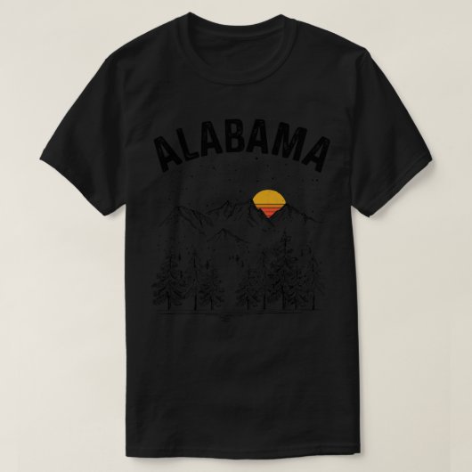 アラバマ州ヴィンテージレトロTシャツ Tシャツ (デザイン正面)