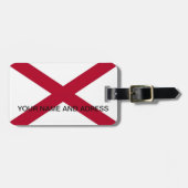 アラバマ州旗の付いた荷札 ラゲッジタグ (正面横)