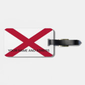 アラバマ州旗の付いた荷札 ラゲッジタグ (裏面横)