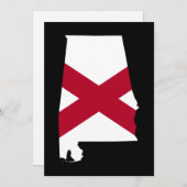 アラバマ州旗の色 招待状 (正面/裏面)