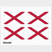 アラバマ州旗の長方形シール 長方形シール (シート)