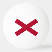 アラバマ州旗を持つ愛国的なピンポンボール 卓球ボール (正面)