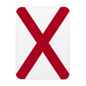 アラバマ州旗を持つ愛国的な柔軟なフォトマグネット マグネット (縦)