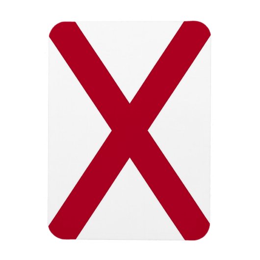 アラバマ州旗を持つ愛国的な柔軟なフォトマグネット マグネット (縦)