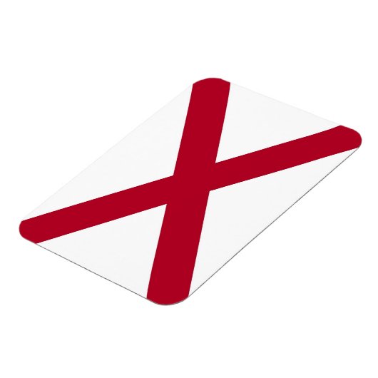 アラバマ州旗を持つ愛国的な柔軟なフォトマグネット マグネット (左側)