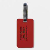 アラバマ州旗カスタム手荷物タグ ラゲッジタグ (裏面縦)