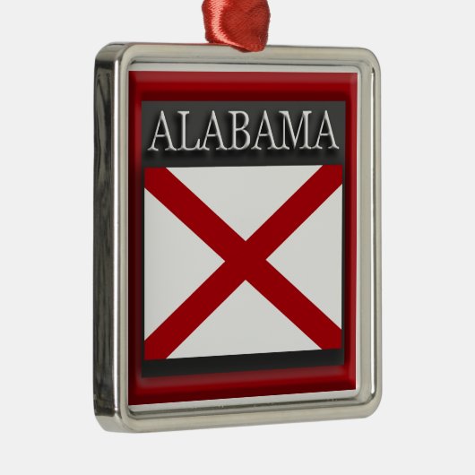 アラバマ州旗クリスマスオーナメント メタルオーナメント (右)