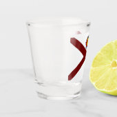 アラバマ州旗シールショットグラス ショットグラス (左)