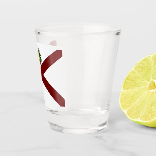 アラバマ州旗シールショットグラス ショットグラス (右)